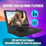 SYLVANIA 11.4-Inch 720p Portable Blu-Ray, DVD, CD, USB, SD Multi Media Player High Resolution HD (11.4-Inch) - Image 2