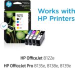 HP 923 Black, Cyan, Magenta, Yellow Ink Cartridges (4-Pack) - Image 2