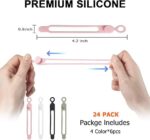 24Pcs Silicone Cable Straps Cord Organizer for Bundling Earphone - Image 3