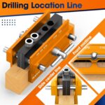 Self Centering Doweling Jig Kit, Drill Jig For Straight Holes Biscuit Joiner Set - Image 2