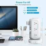 Tower Power Strip Flat Plug with 12 Outlets 4 USB - Image 2