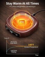 Coffee Mug Warmer, Cup Warmer for Desk with Auto Shut Off, 3 Temp Settings, Mug Warmer for Coffee - Image 3