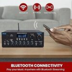 Pyle Bluetooth HD Home Audio Amplifier Receiver Stereo 300W Dual Channel Sound Audio System - Image 2