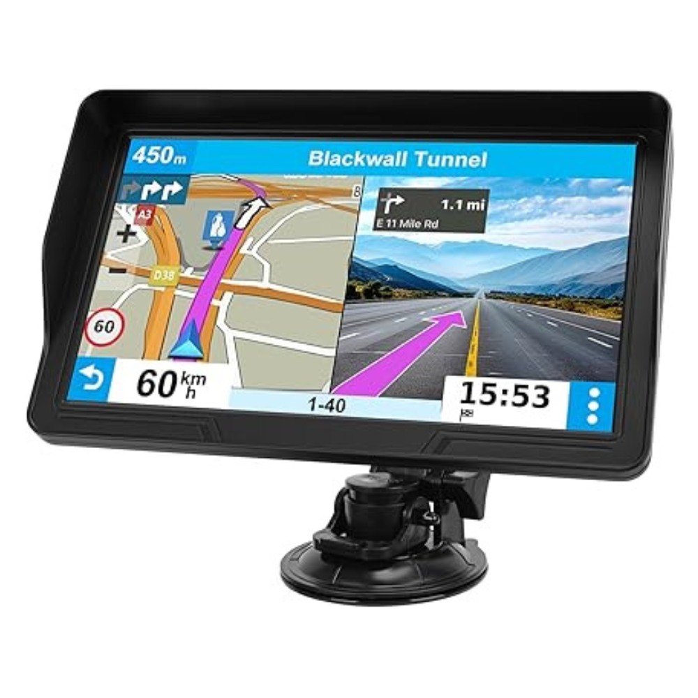 Untitled-design-2025-03-10T130620.498.png GPS Navigator for Car Truck RV, 9 inch Touch Screen Latest 2025 Map - Image 1