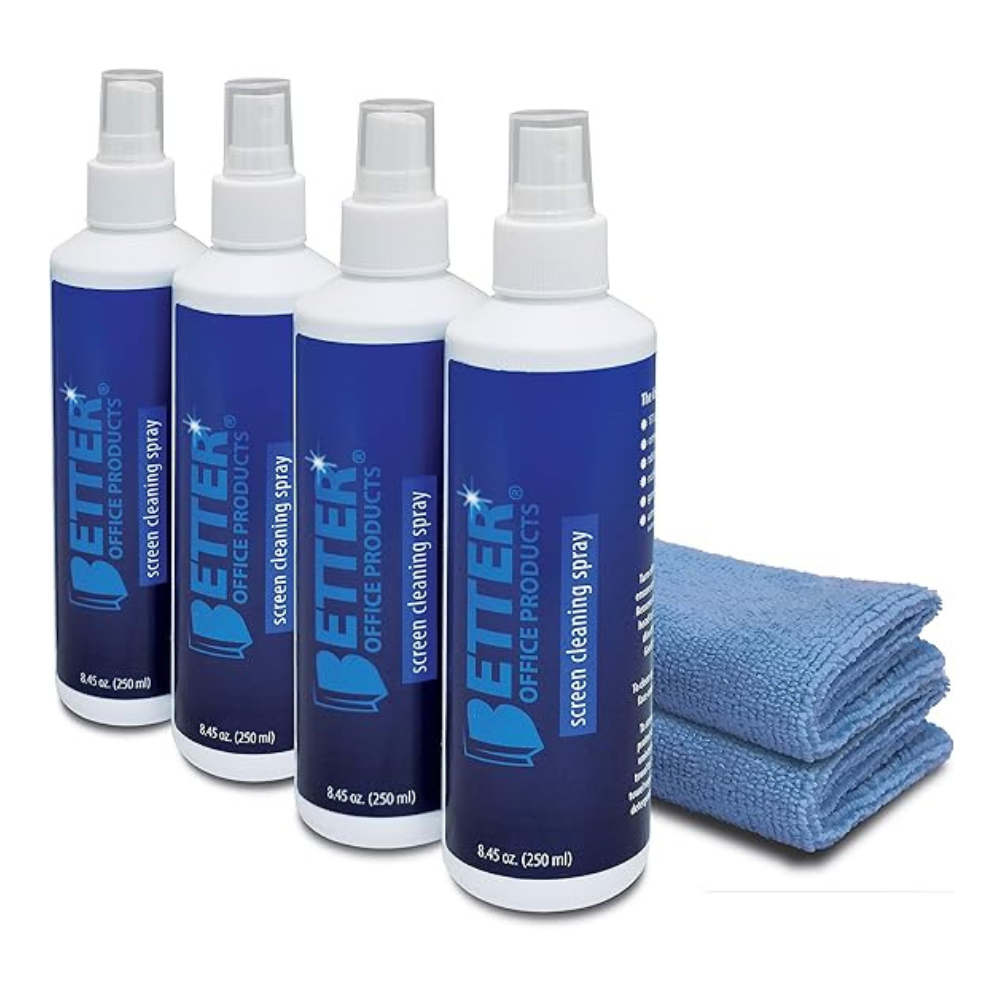 Untitled-design-2025-03-10T142448.945.png Better Office Products Screen Cleaner Spray Kit, 4 Pack - Image 1