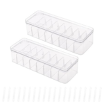 Yesesion 2pcs Clear Plastic Cable Organizer Boxes